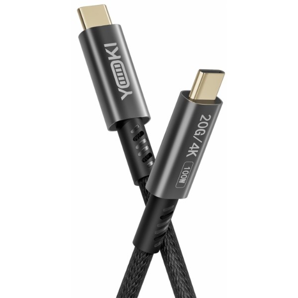 Фото - Кабель YOKI POWER PRO Type-C to Type-C 100W 2m Black (PO73)